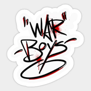 War boys graffiti print Sticker